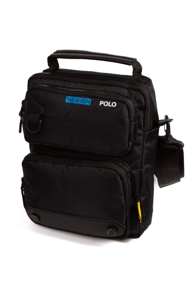 Newish Polo Erkek Quatro Kumaş Çok Bölmeli Çapraz Omuz Ve El Çantası