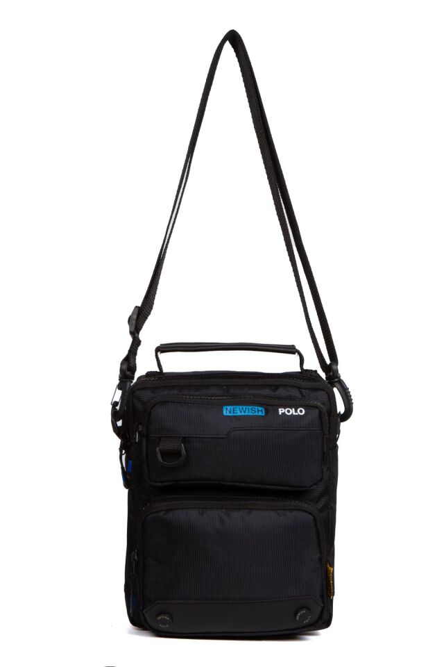 Newish Polo Erkek Quatro Kumaş Çok Bölmeli Çapraz Omuz Ve El Çantası