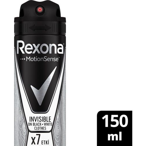 Rexona Deodorant Men Invisible Black White Spray 150 Ml