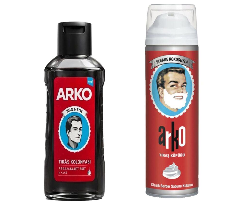 Arko 60. Yıl Özel Efsane Berber Sabunu Kokulu Tıraş Köpüğü 200 Ml + 255 Ml Kolonya