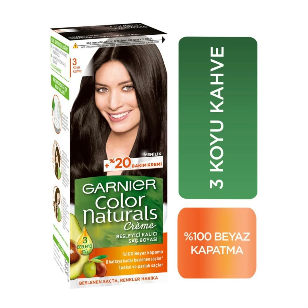 Garnier Color Naturals 3 Koyu Kahve Saç Boyası