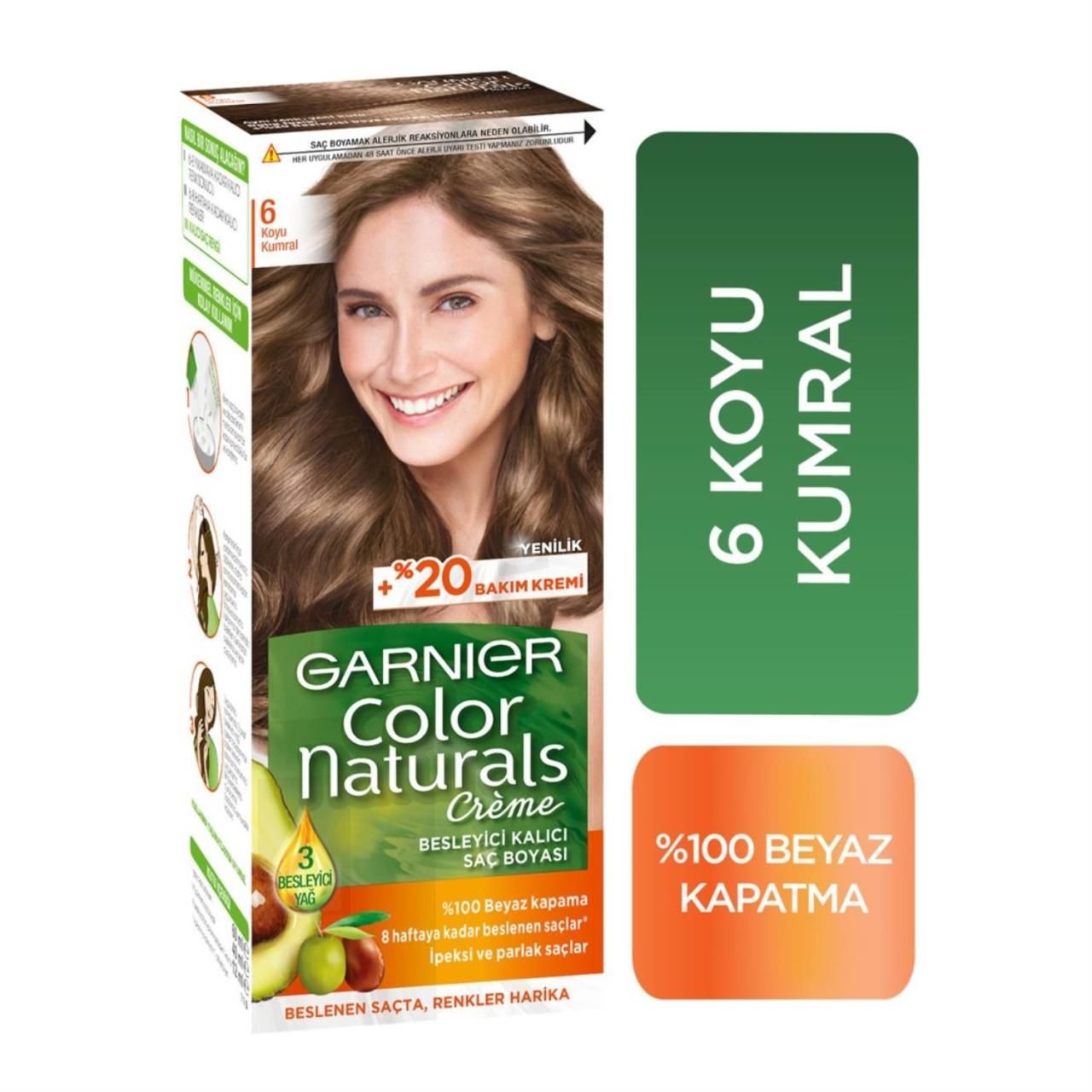 Garnier Color Naturals 6 Koyu Kumral Saç Boyası