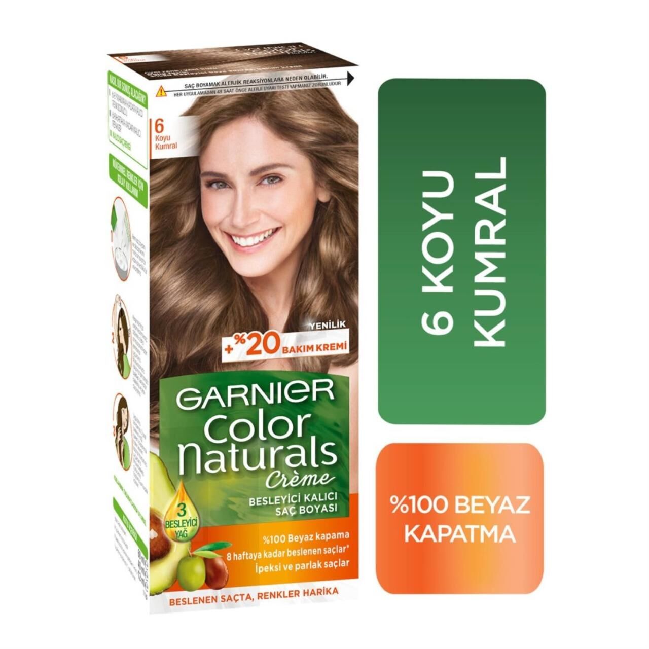 Garnier Color Naturals 6 Koyu Kumral Saç Boyası