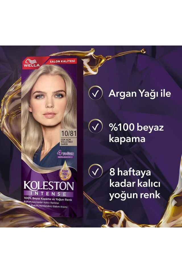 Koleston Intense Saç Bayası 10.81 Ultra Açık Küllü Sarı