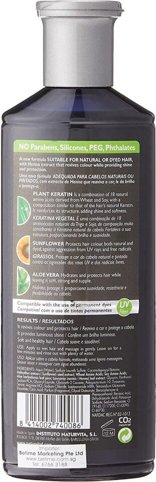 Natur Vital Siyah Renk Koruyucu Renkli Şampuan 300 Ml