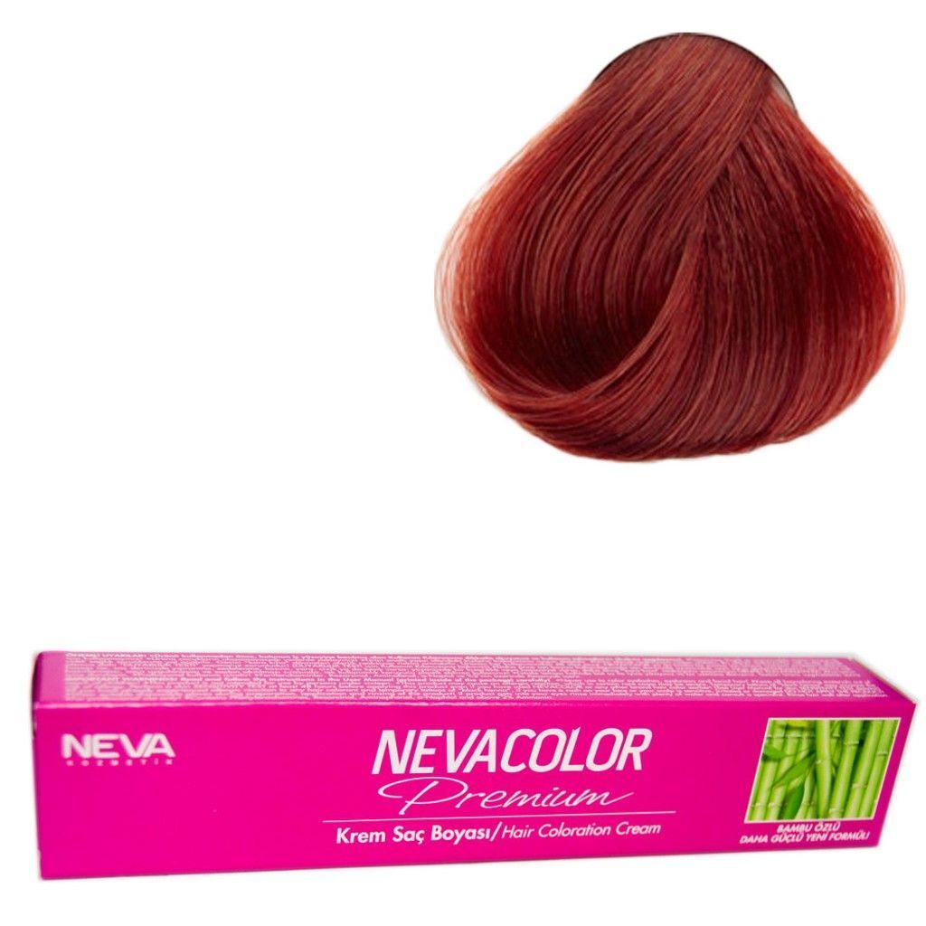 Neva Color Tüp Saç Boyası 6.46 Akaju Bakır 50 Gr + Oksidan Sıvısı 50 Ml