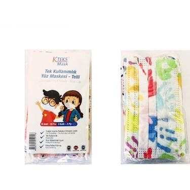 Kteks Mask 3 Katlı Çocuk Telli Cerrahi Yüz ve Ağız Maskesi 50 li