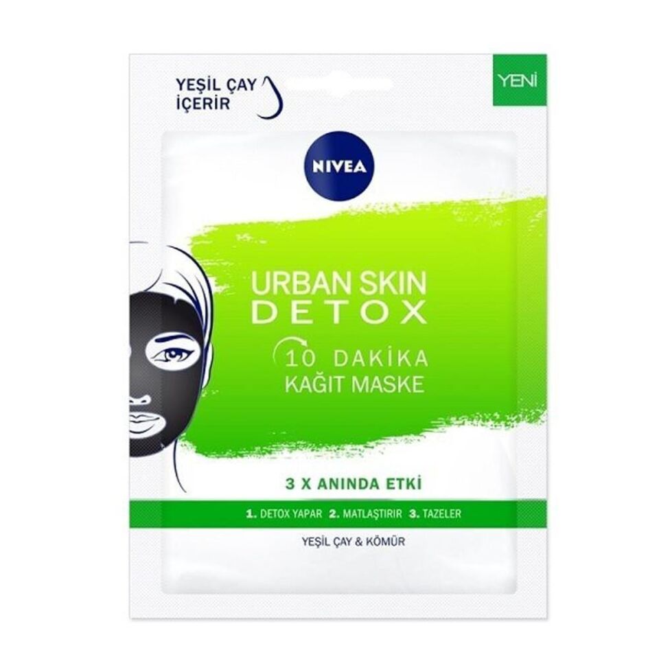 Nivea 10 Dakika Urban Skin Detox Kağıt Yüz Maskesi