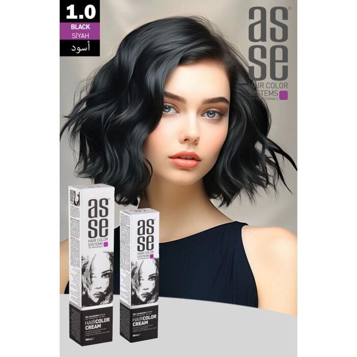 Asse 60 Ml Tüp Saç Boyası 1 Siyah + 50 Ml Oksidan Sıvısı