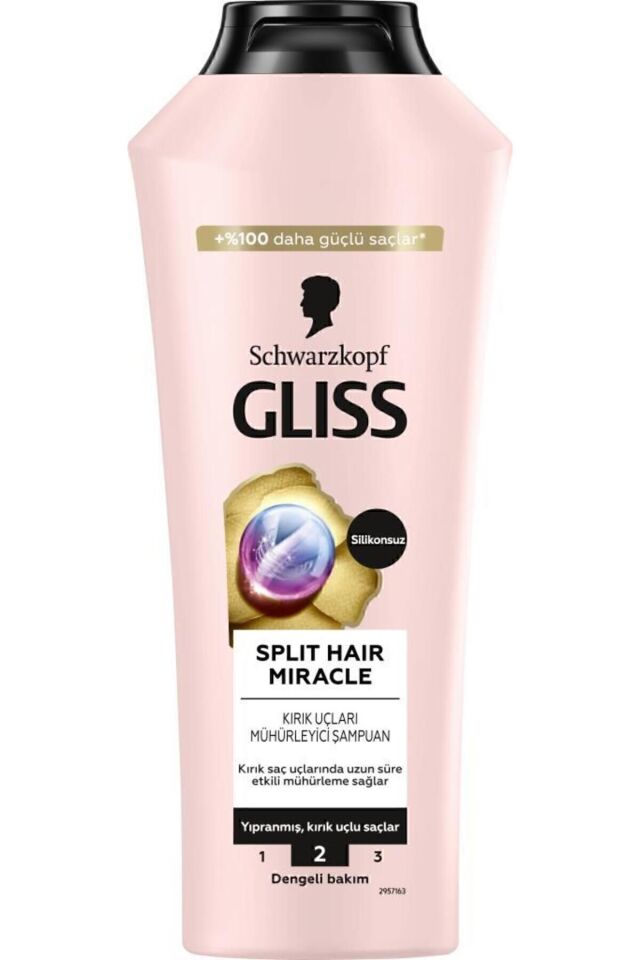 Gliss Split Hair Miracle İyonik Kompleks Kırık Uçları Mühürleyen Şampuan 400 ml Yıpranmış Saçla