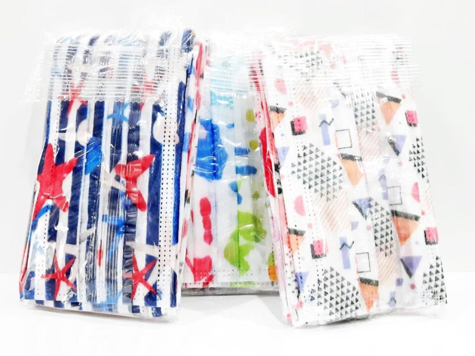 Kteks Mask 3 Katlı Çocuk Telli Cerrahi Yüz ve Ağız Maskesi 10 lu