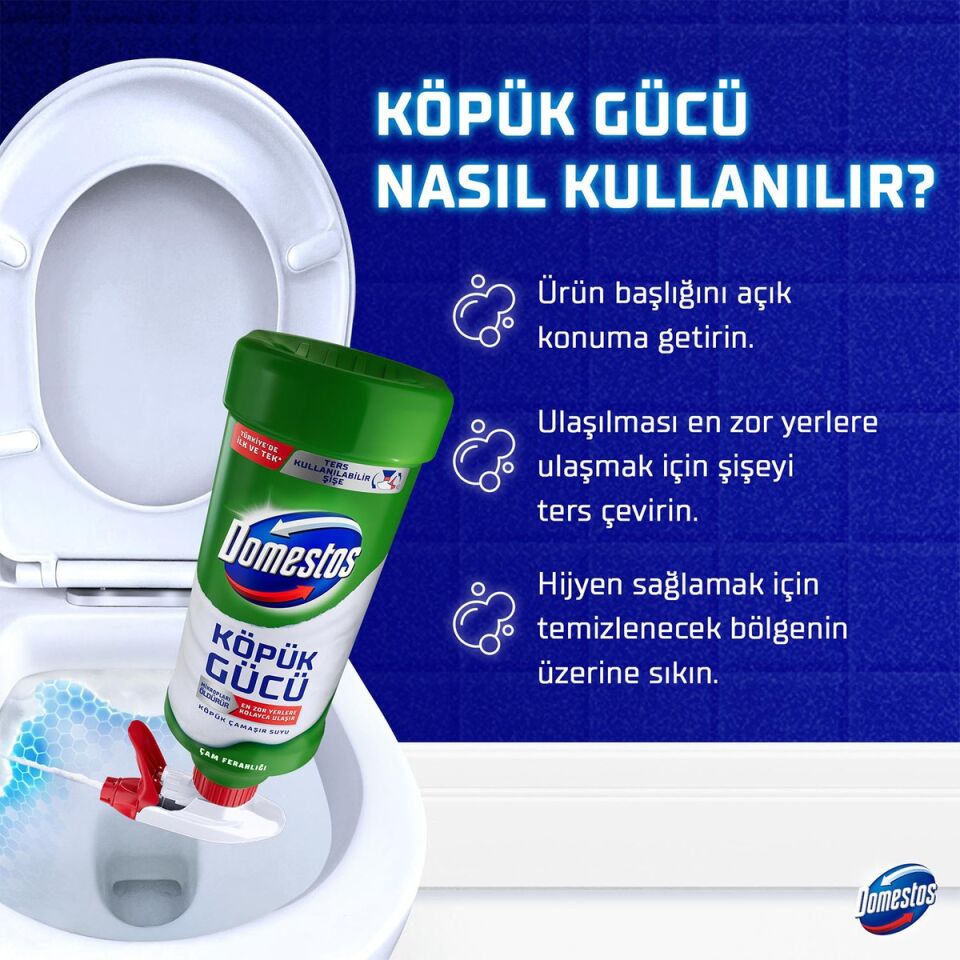 Domestos Köpük Gücü Köpük Çamaşır Suyu Çam Ferahlığı 450 Ml