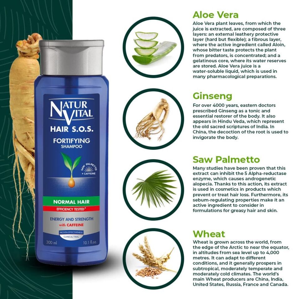 Natur Vital Hair Loss Normal Saçlar için Şampuan 300 ML