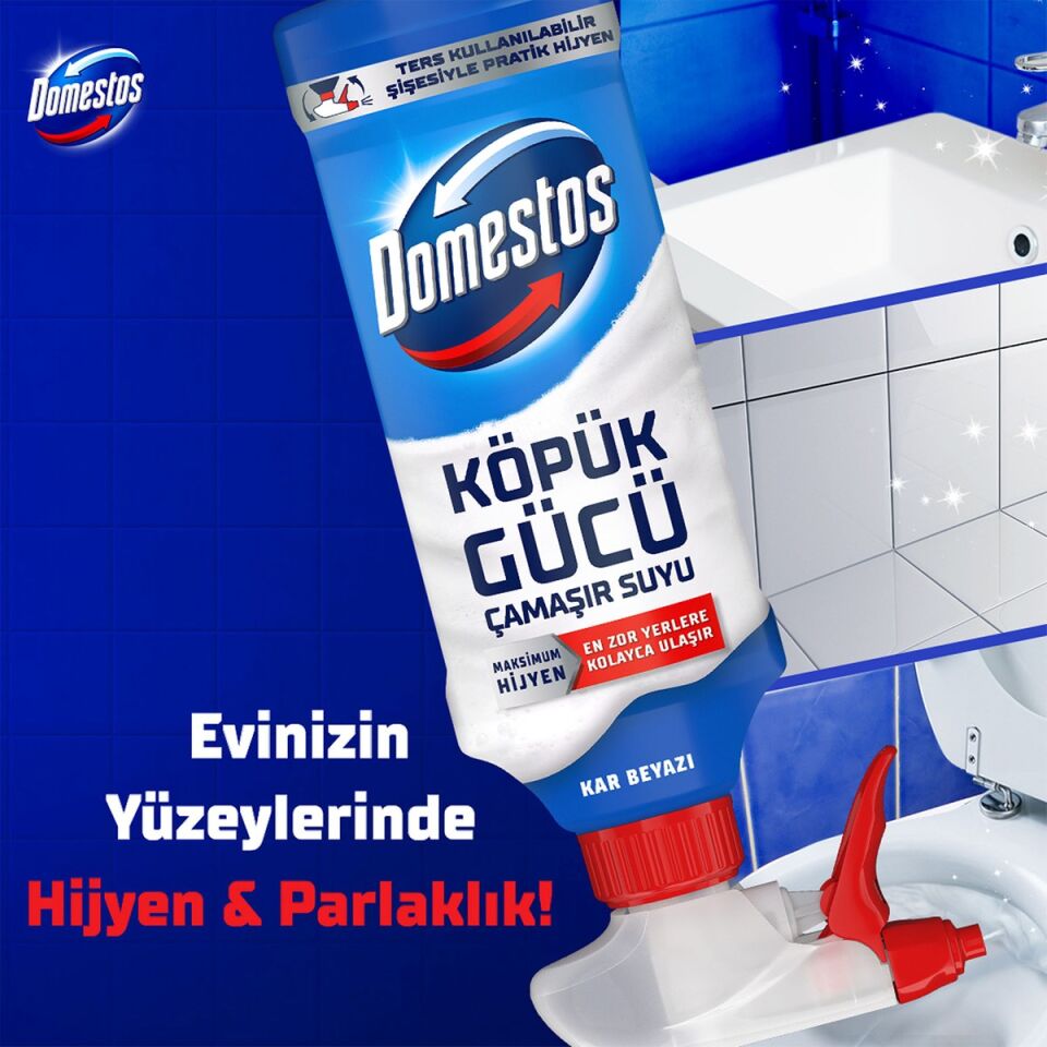 Domestos Köpük Gücü Köpük Çamaşır Suyu Kar Beyazı 450 Ml