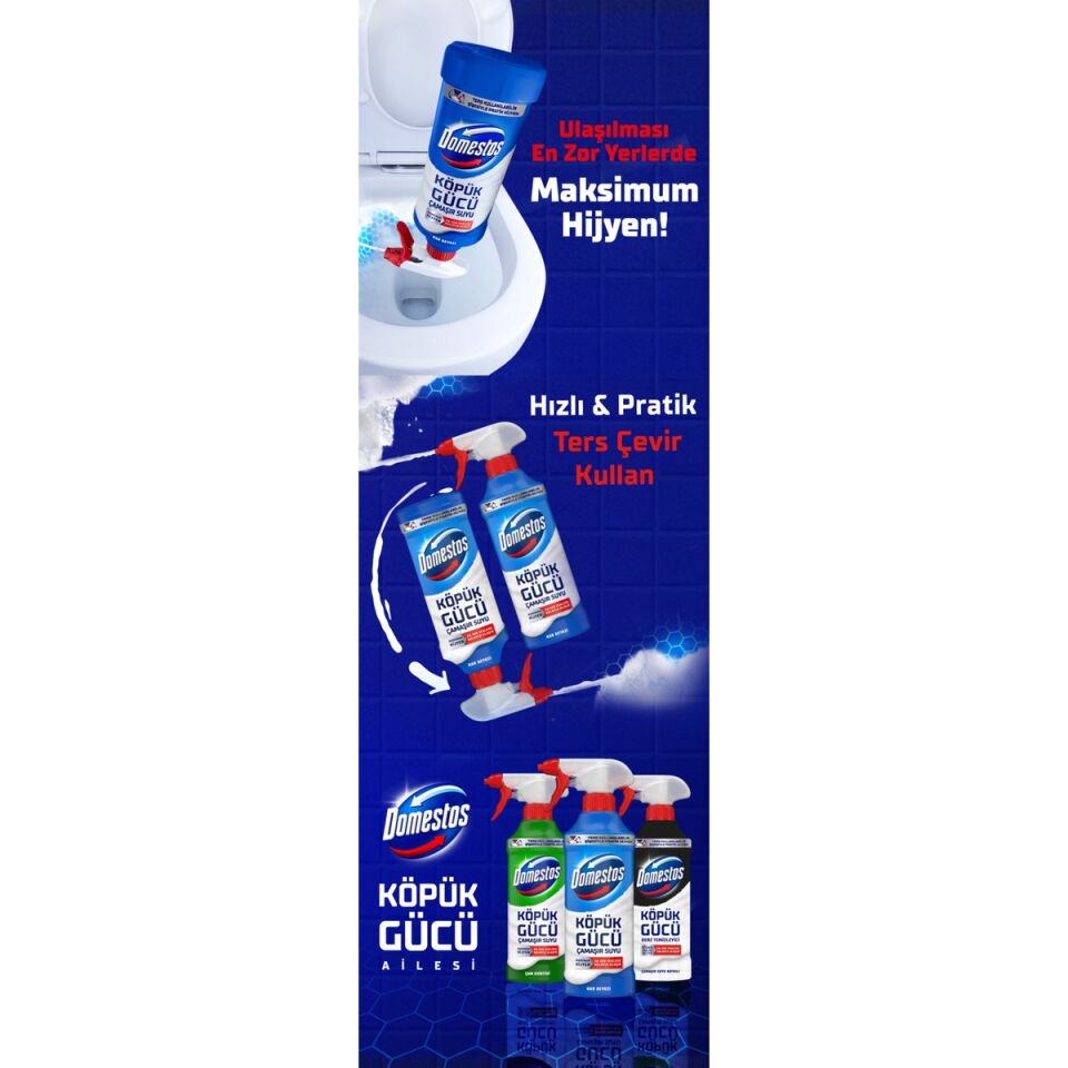 Domestos Köpük Gücü Köpük Çamaşır Suyu Kar Beyazı 450 Ml