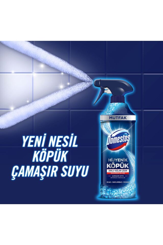 Domestos Hijyenik Köpük Çamaşır Suyu Sprey Mutfak Okyanus Ferahlığı 450 ML