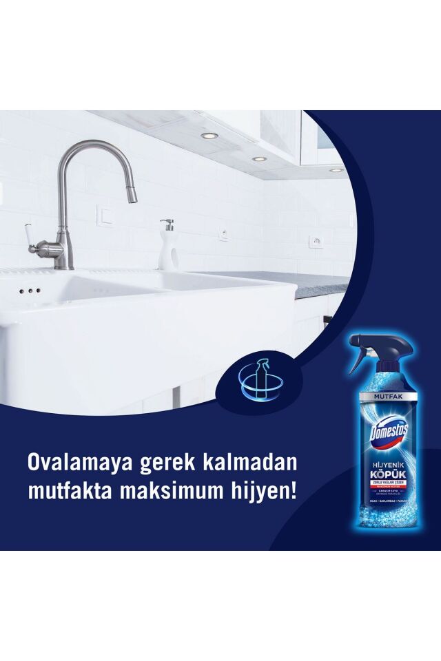 Domestos Hijyenik Köpük Çamaşır Suyu Sprey Mutfak Okyanus Ferahlığı 450 ML