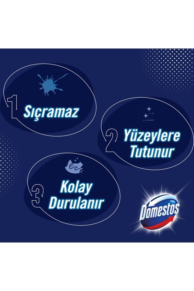 Domestos Hijyenik Köpük Çamaşır Suyu Sprey Mutfak Okyanus Ferahlığı 450 ML