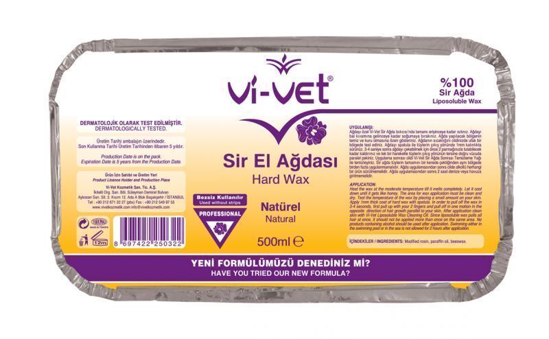 Vivet Sir Ağda Naturel Kalıp Ağda 500 ml Sarı