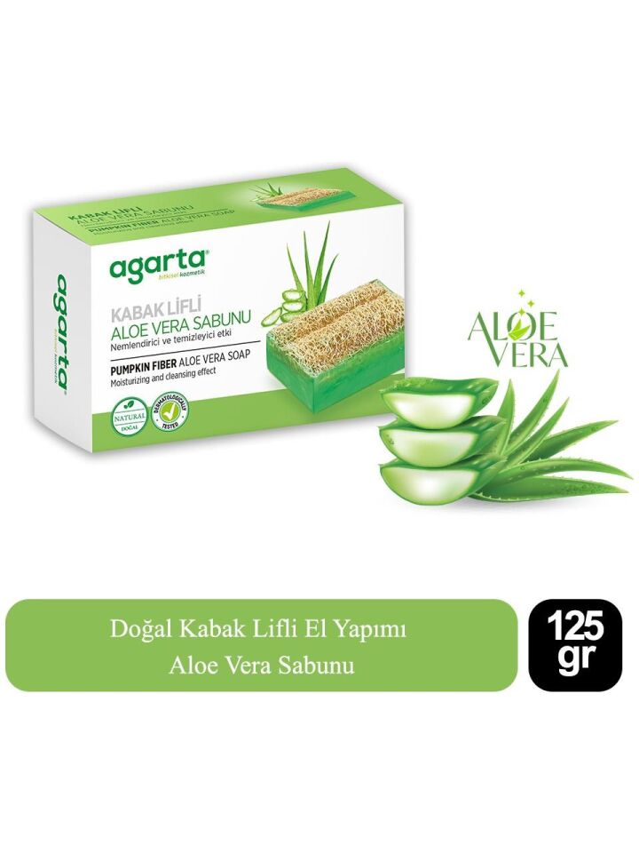 Agarta Katı Sabun 125 Gr Kabak Lifli Nemlendirici ve Temizleyici Sabun