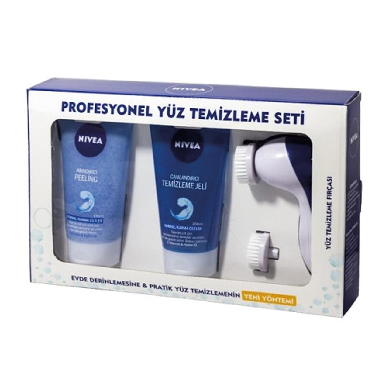 Nivea Profesyonel Yüz Temizleme Seti Pilli Makine + 200 M L 2x Jel Hediye