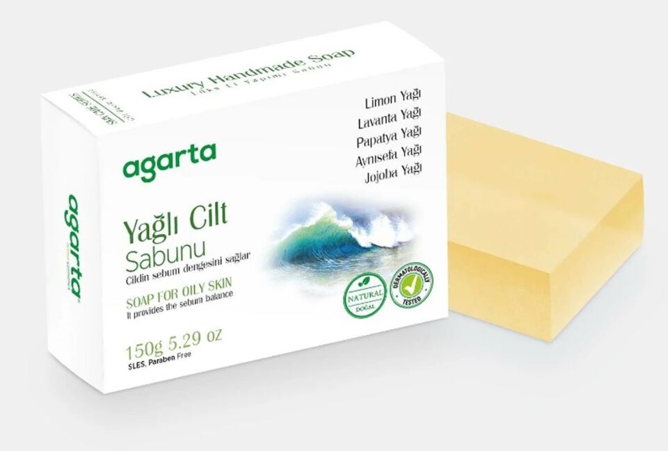 Agarta Katı Sabun 150 Gr Yağlı Cilter için Sebum Dengeleyici Sabun