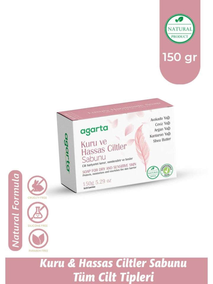 Agarta Katı Sabun 150 Gr Kuru ve Hassas Ciltler İçin Nemlendirici