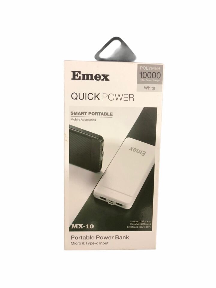 Emex Power Bank 10000 mAh MX10 Micro & Type-c Input