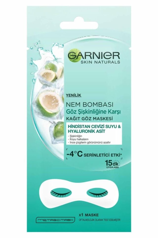 Garnier Göz Şişkinliğine Karşı Kağıt Göz Maskesi Hindistan Cevizi Suyu