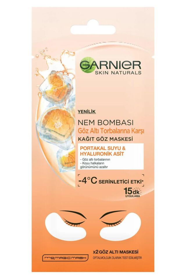 Garnier Nem Bombası Göz Altı Torbalarına Karşı Kağıt Göz Maskesi