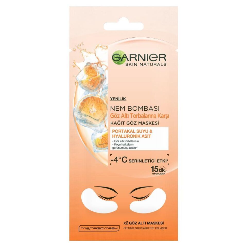 Garnier Nem Bombası Göz Altı Torbalarına Karşı Kağıt Göz Maskesi