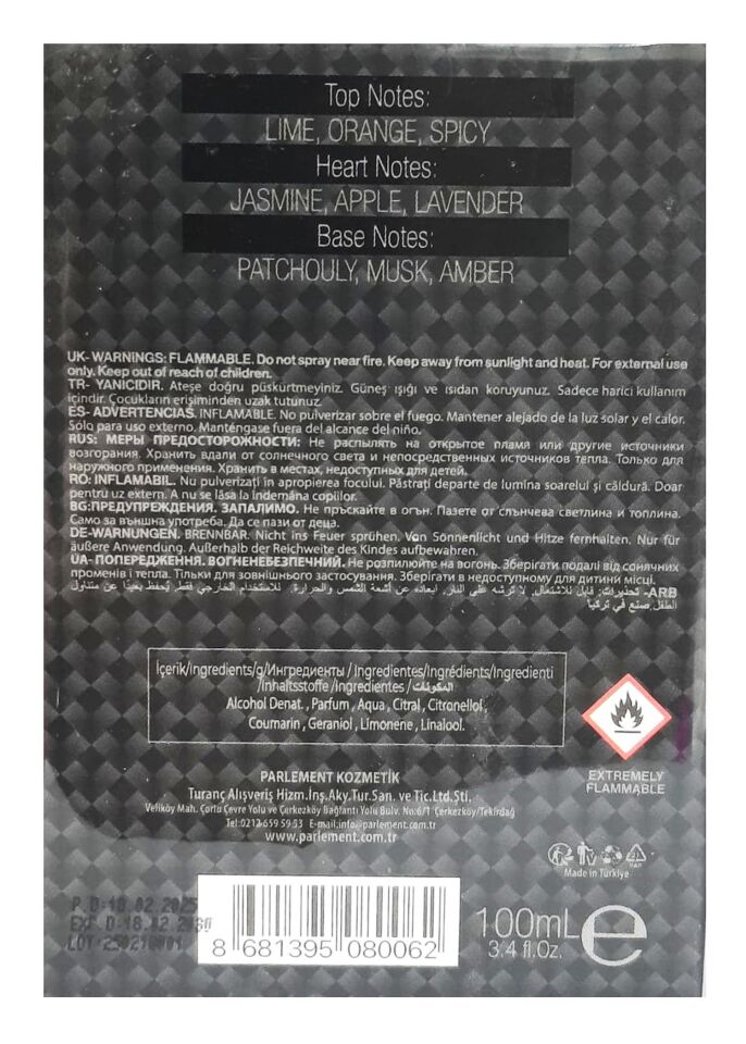Parlement Men Powerfull 100 Ml Edp Erkek Parfümü born in istanbul