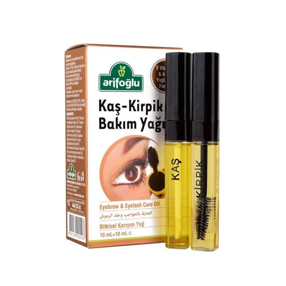 Arifoğlu Kaş Kirpik Bakım Yağı 10 ml + 10 ml - Argan Yağlı & Doğal E Vitaminli