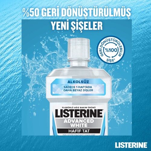 Listerine Advanced White Hafif Tat Agız Bakım Suyu 500 ml