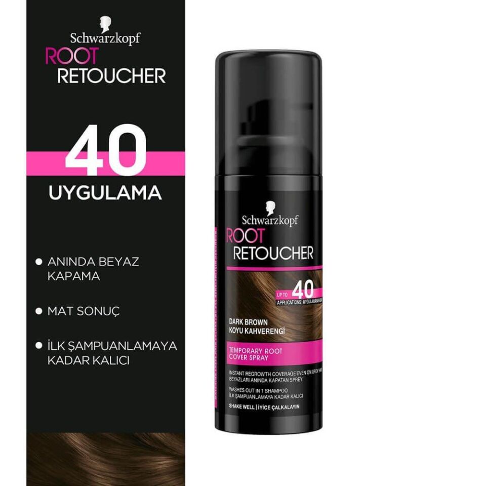 Schwarzkopf Saç Kapatıcı Root Retoucher Koyu Kahverengi 120 Ml