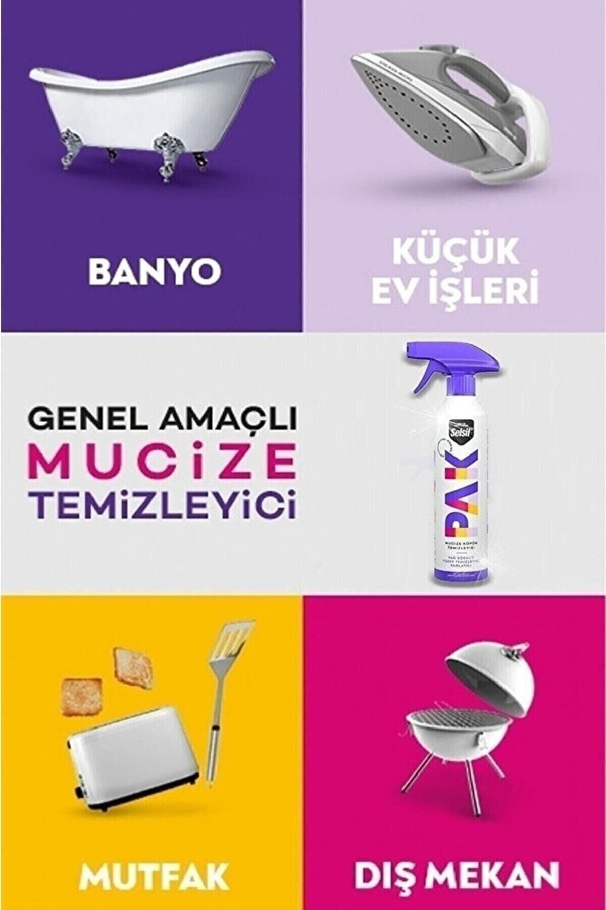 Selsil Pak Köpük Temizleyici 500 Ml Yağ Sökücü Yüzey Temizleyici Parlatıcı
