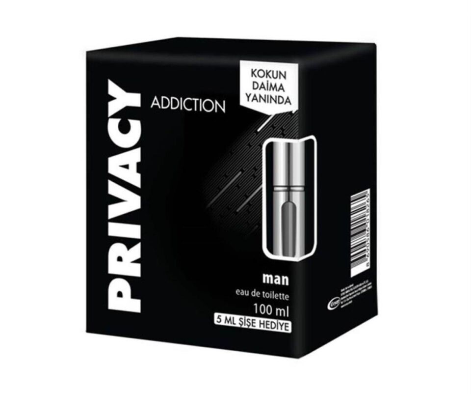 Privacy Addiction EDT 100 Ml Erkek Parfüm + 5 Ml Doldurulabilir Sprey Hediyeli