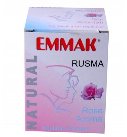 Emmak Rusma Gül Aromalı Tüy Dökücü Toz 80 g Hamamotu Tüy Dökme Toz Depilatuarı