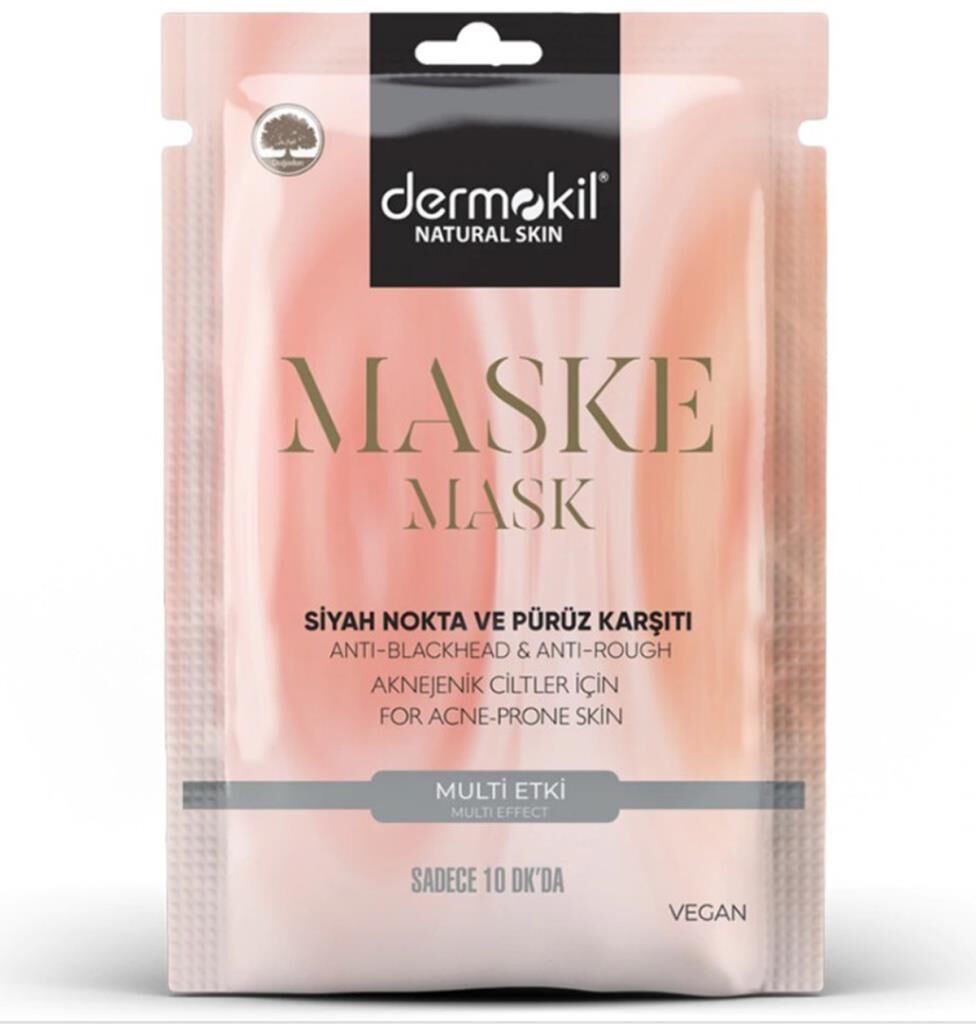 Dermokil Sivilce Ve Siyah Nokta Pürüz Karşıtı Kil Maskesi 15 Ml Vegan