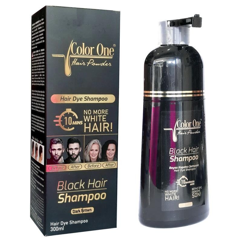 Color One Saç ve Sakal Siyahlaştırıcı - Beyaz Kapatıcı Şampuan 300 Ml - Koyu Kahve ve Kahve Tonlar