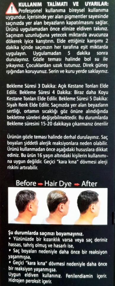 Color One Saç ve Sakal Siyahlaştırıcı - Beyaz Kapatıcı Şampuan 300 Ml - Koyu Kahve ve Kahve Tonlar