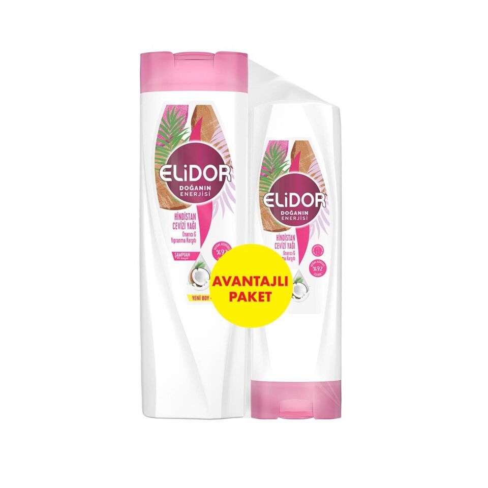 Elidor Şampuan Doğanın Enerjisi Hindistan Cevizi 400 Ml + 200 Ml Saç Kremi