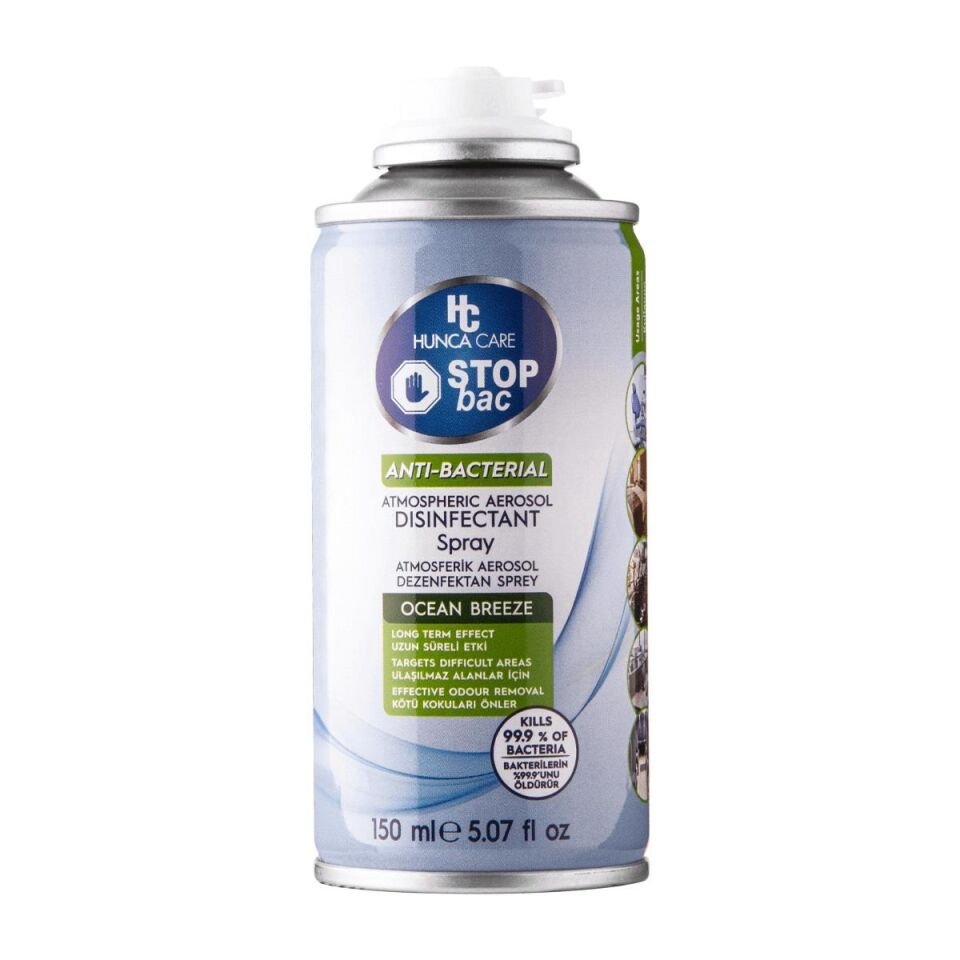 Hunca Care Stop bac Dezenfektan Sprey 150 Ml Antibakteriyel Atmosferik Bomb