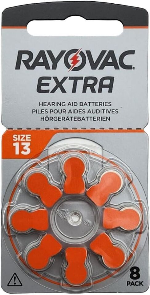 Rayovac Extra 13 Numara İşitme Cihazı Pili, Kulaklık Pili, Duyma Pili, Kulak Pili, Kulak Cihazı Pili 8 Adet Tek Pil