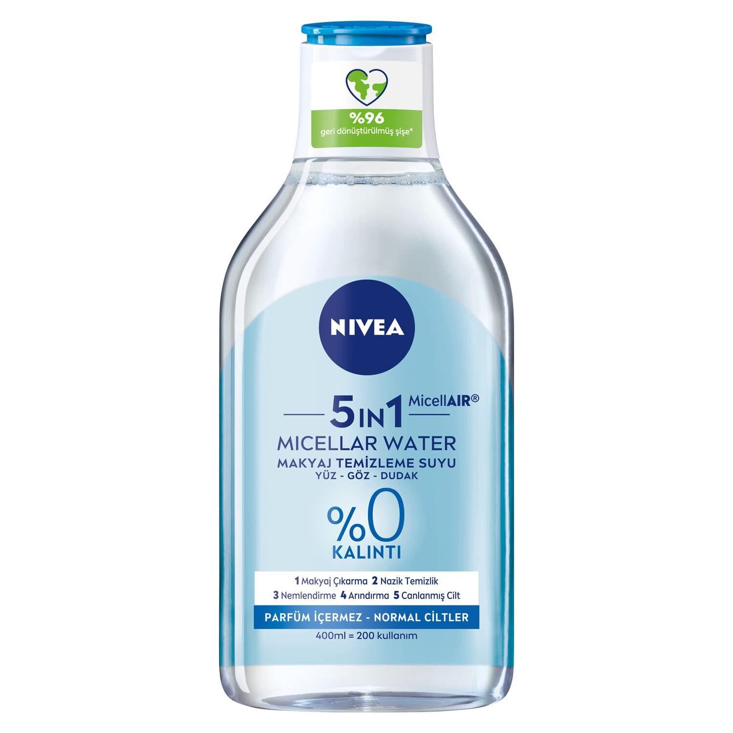 Nivea BB 400 Ml Makyaj Temizleme Suyu Canlandırıcı Normal Ciltler yüz,göz Ve Dudak Temizleyici