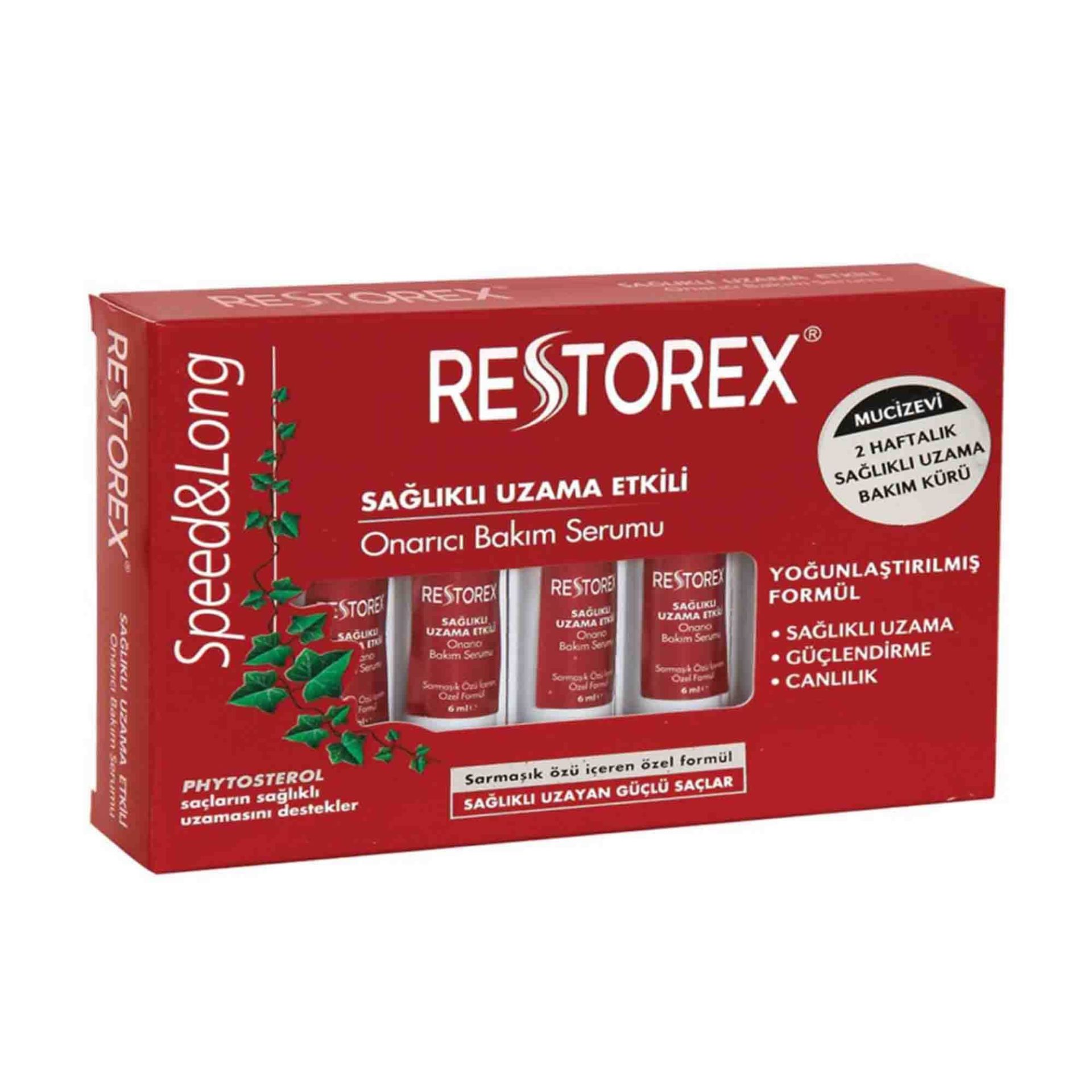 Restorex Onarıcı Saç Bakım Ampul Serum 7 Adet x 6 Ml Sağlıklı Uzama Etkili