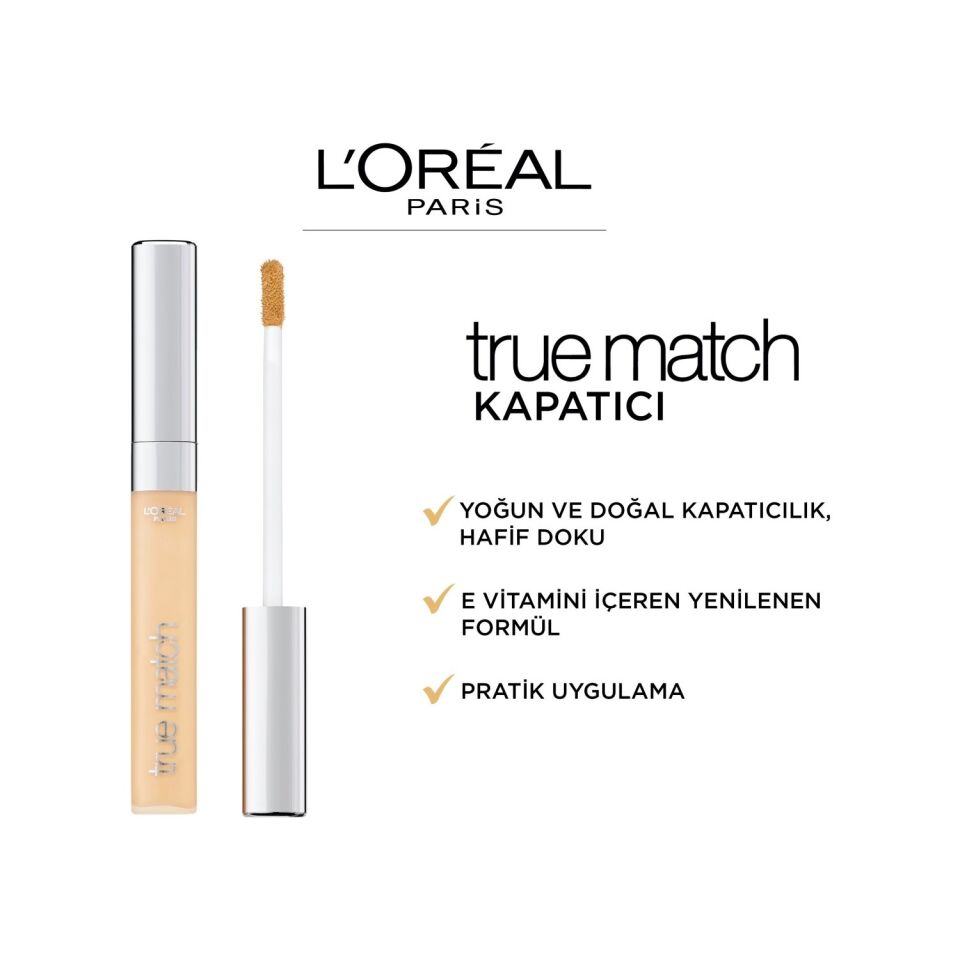 LOreal Paris Kapatıcı True Match Concealer 1N Ivory