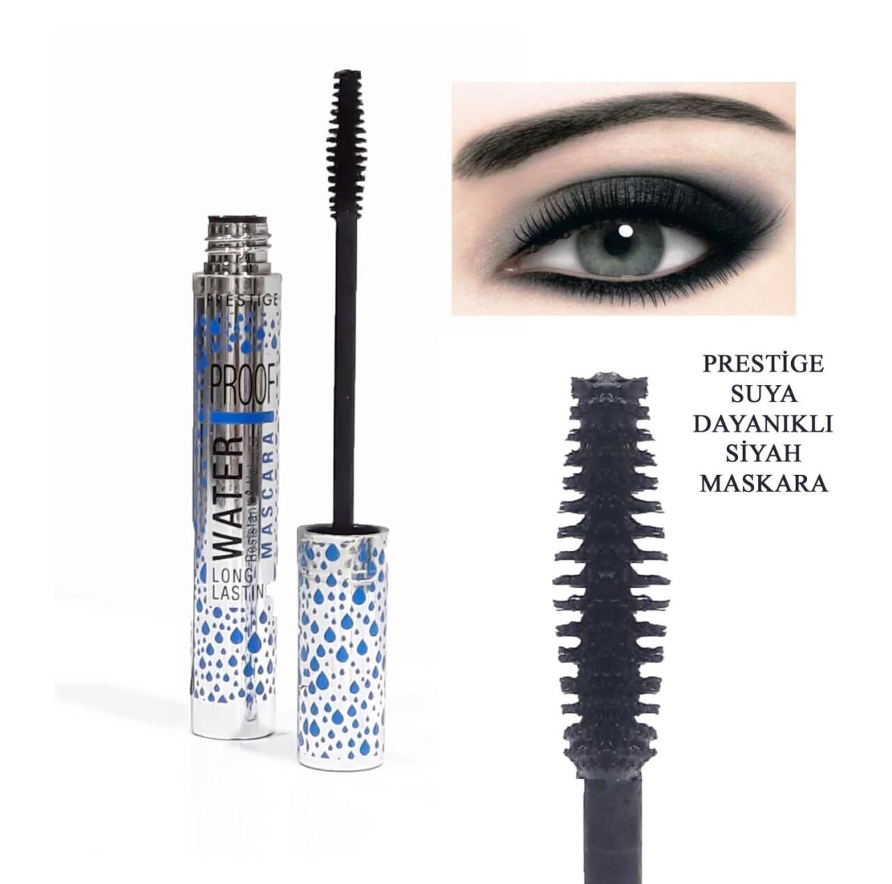 Prestige Black Suya Dayanıklı Siyah Mascara MCW
