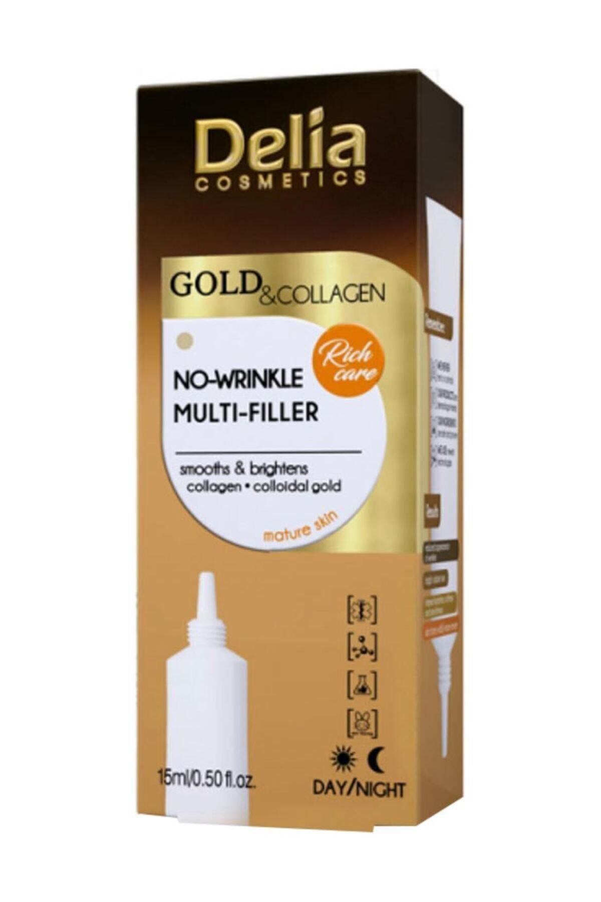 Delia Gold Collagen No-Wirinkle Multi Filer Kırışık Giderici Gündüz Gece Göz Çevresi Kremi 15 Ml