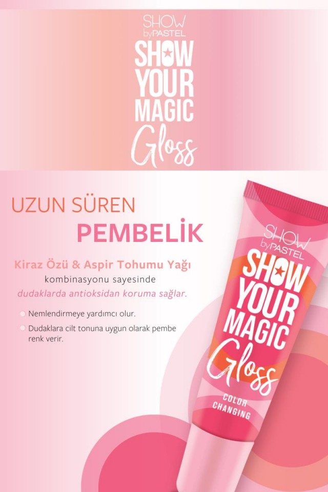 Show by Pastel Show Your Magic Gloss Color Changing - Renk Değiştiren Dudak Parlatıcısı 869064402234